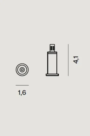 Compra Online Kit decentralizzazione sospensione acciaio 1,6x4,1 cm Foscarini FNKIT_DEC_B