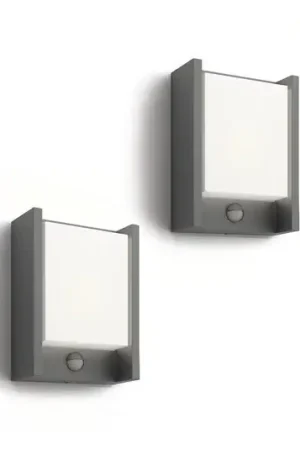 Compra Online Philips Applique a LED Arbour UE, confezione da 2, sensore, 2.700 K