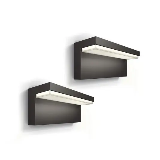 Offerta Lampo Philips Applique da esterni LED Bustan UE, confezione da 2, 2.700 K