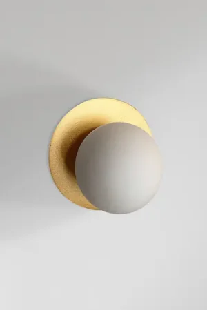 Consegna Rapida Applique Aylin, color oro, Ø 15 cm, metallo, G9
