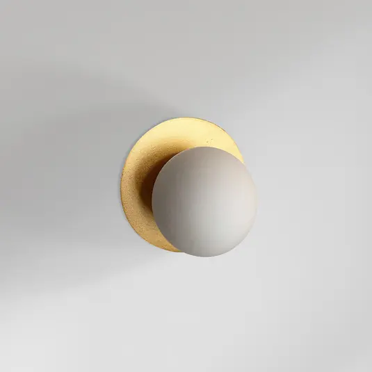 Consegna Rapida Applique Aylin, color oro, Ø 15 cm, metallo, G9
