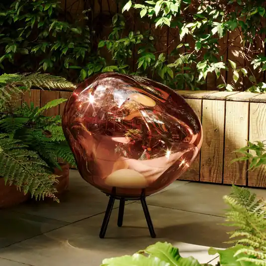 Tom Dixon Lampada da terrazza a LED ricaricabile Melt large, color rame Ultime Pezzi