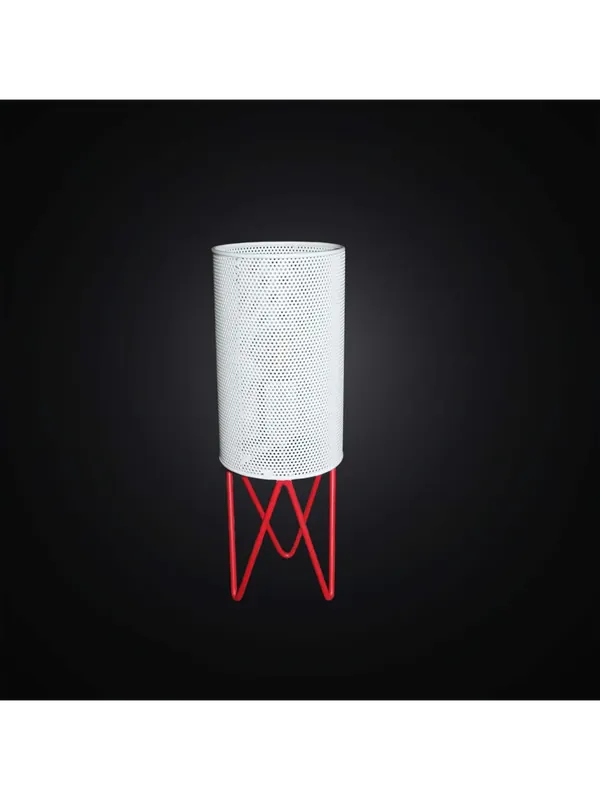 Esclusivo Lumetto moderno design bianco-rosso 1 luce BGA 2883-LP