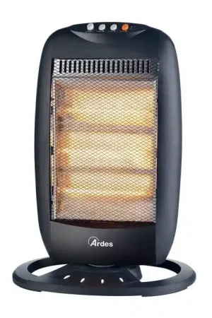 Pagamento Sicuro Stufa alogena oscillante 3 livelli 1200W nera Ardes AR454B riscaldamento rapido ambienti fino 40m³