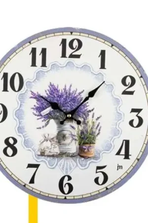 Orologio parete tondo 35 cm Lowell 21566 fiori Solo Oggi