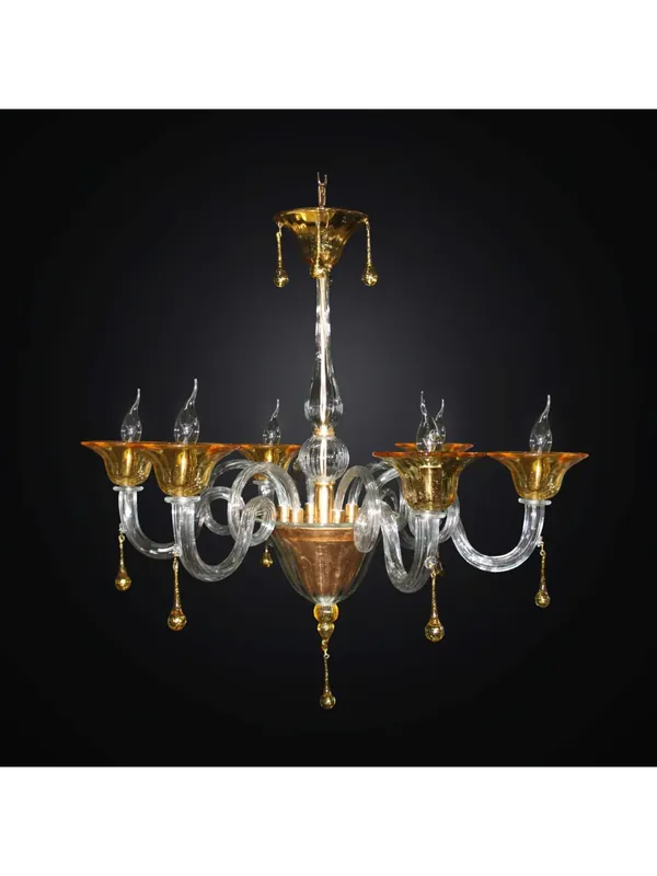 Lampadario murano classico 6 luci BGA 2857 Più Venduto