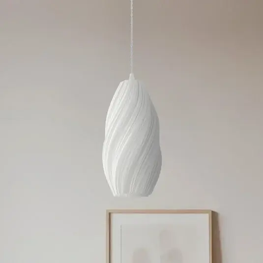 Scelto Dai Clienti Lampada a sospensione Lindby Nuvia, Ø 15,5 cm, bianca, stampa 3D