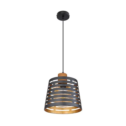 Direttamente Dal Produttore Lampada a sospensione Ablona, Ø 25 cm, nero/dorato, metallo