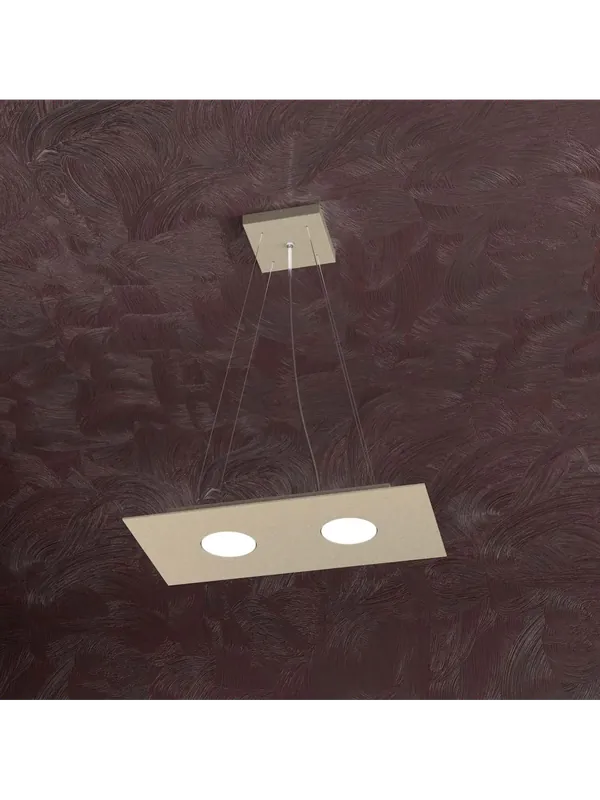 Sconto Lampadario moderno 2 luci design tpl 0164