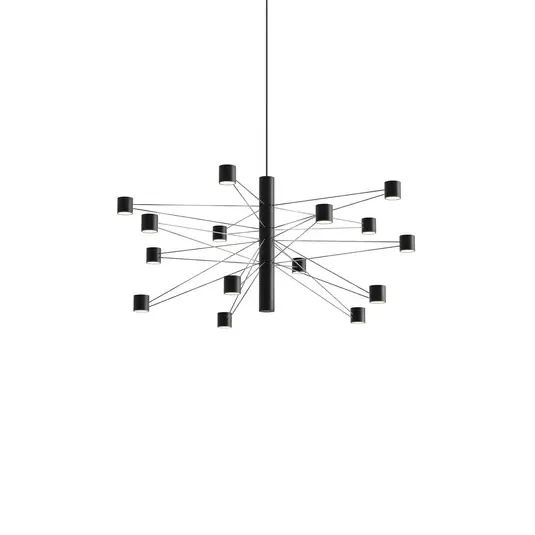 Soddisfatti O Rimborsati Lampada LED a sospensione kdln POLAR 15.1, Ø 77 cm, nera, 15 luci, dimmerabile