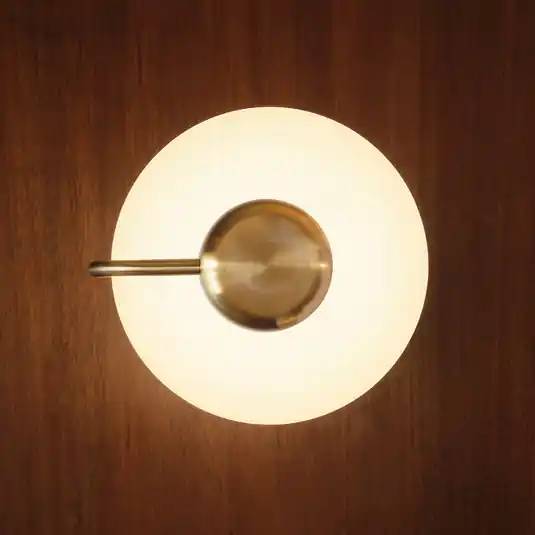 kdln Applique a LED TRATTO, ottone, Ø 27 cm, metallo/vetro Super Prezzo