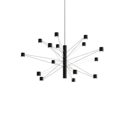 Lampada LED a sospensione kdln POLAR 15.2, Ø 93 cm, nera, 15 luci, dimmerabile Subito Disponibile