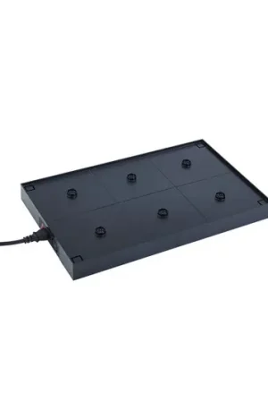 Stazione di ricarica Lucande Quill, nera, policarbonato, 6 luci Ultime Pezzi
