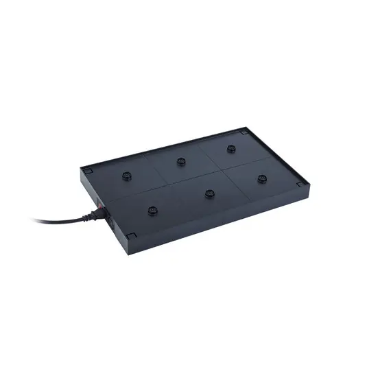 Stazione di ricarica Lucande Quill, nera, policarbonato, 6 luci Ultime Pezzi