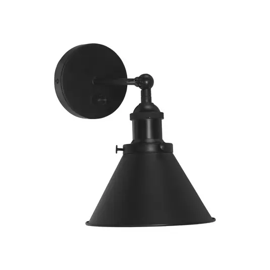 PR Home Applique Anton con spina, 18 cm, dimmerabile, nero Vendita Finale