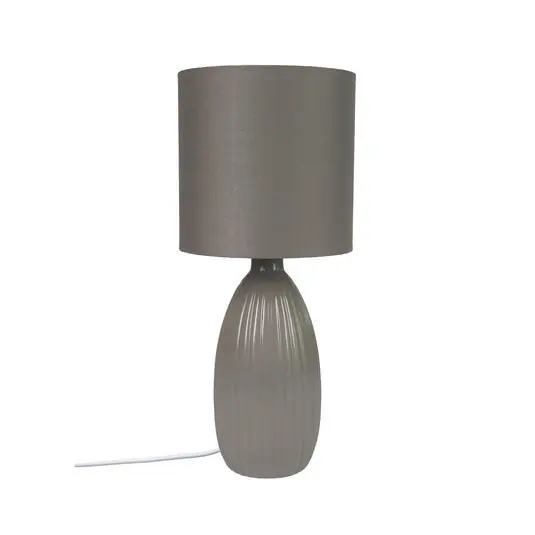 PR Home Lampada da tavolo Uno, marrone, altezza 37 cm, tessuto/ceramica Quantità Limitata