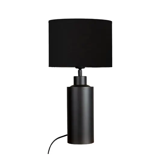 PR Home Lampada da tavolo Solo, nero/nero, altezza 55 cm, tessuto Soddisfatti O Rimborsati