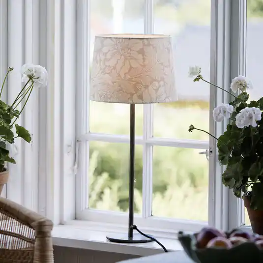 PR Home Lampada da tavolo BASE ACANTHUS, bianco/argento, 58 cm Consegna Rapida