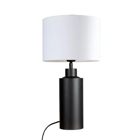 PR Home Lampada da tavolo Solo, nero/bianco, altezza 55 cm, tessuto Più Venduto