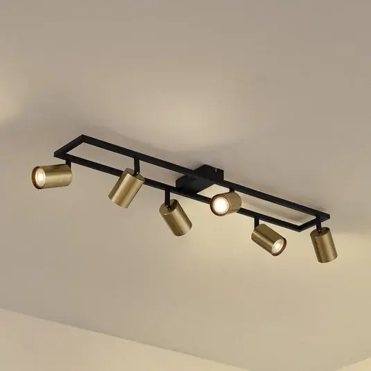 Compra Adesso Faretto da soffitto Lindby Bravius, ottone, a 6 luci, ferro