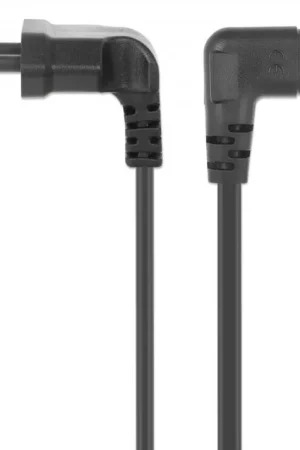 Saldi Cavo Alimentazione C7 Angolati 3 m Nero - 356879
