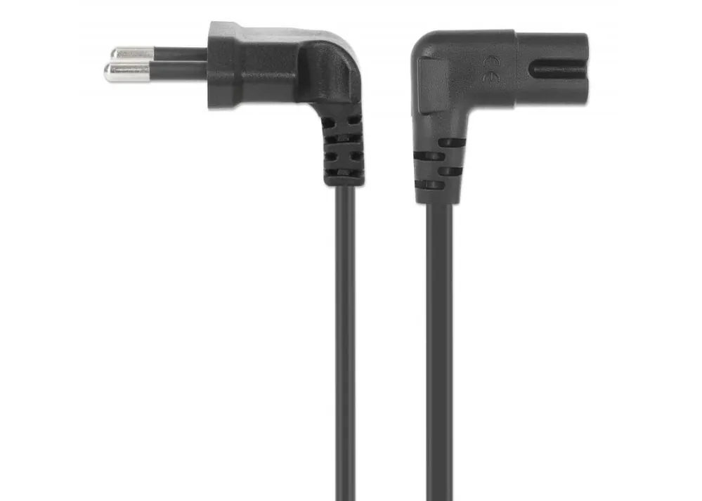 Saldi Cavo Alimentazione C7 Angolati 3 m Nero - 356879