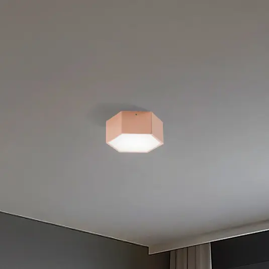Spedito Oggi Plafoniere LED Libre, color pesca, acciaio, 3.000 K
