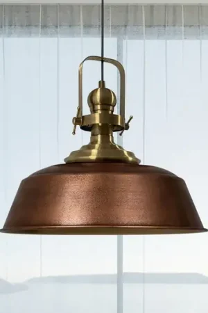 Lampada a sospensione Marei, rame brunito, Ø 40 cm, metallo, E27 Acquista Ora