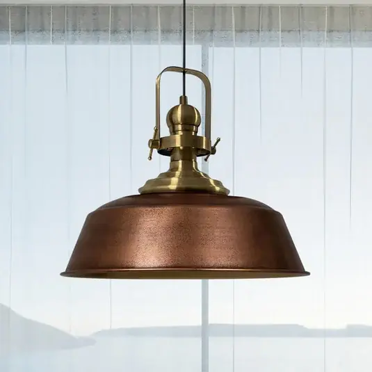 Lampada a sospensione Marei, rame brunito, Ø 40 cm, metallo, E27 Acquista Ora
