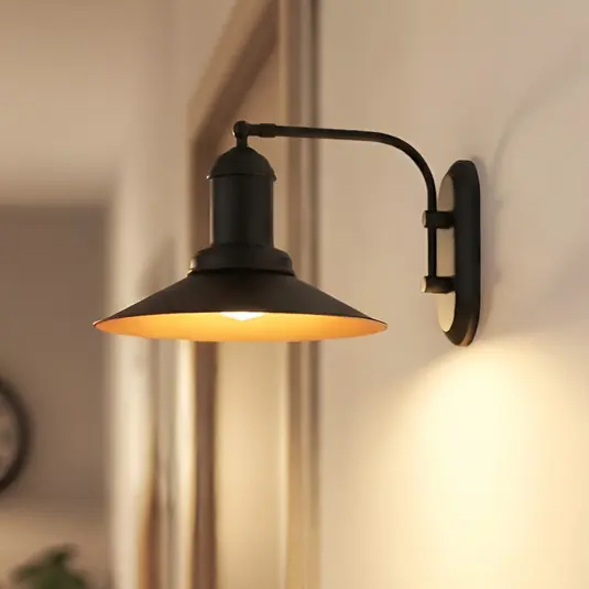Applique Lorato, nera, altezza 25 cm, metallo, E27 Offerta