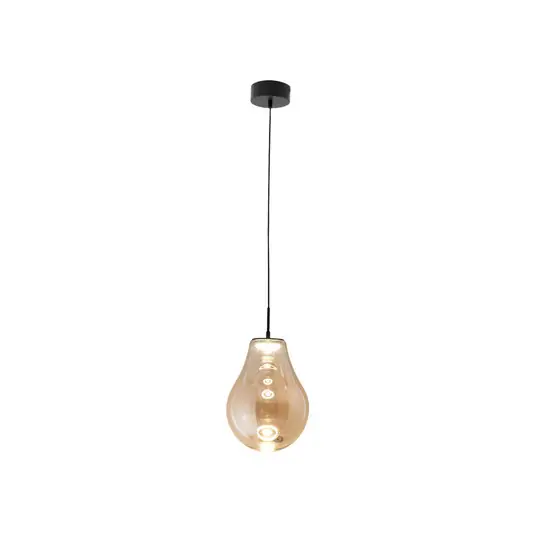 Offerta Limitata Lampada LED a sospensione Noa, ambra, vetro, Ø 25 cm, CCT, dimmerabile
