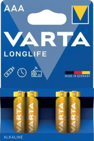 Batterie AAA VARTA Longlife Alcaline set4 - 04103101414 Quantità Limitata