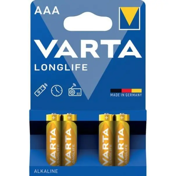Batterie AAA VARTA Longlife Alcaline set4 - 04103101414 Quantità Limitata