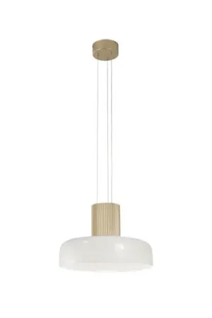 Direttamente Dal Produttore Lampada LED a sospensione Lunar, bianco/oro, vetro, CCT, dimmerabile