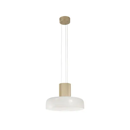 Direttamente Dal Produttore Lampada LED a sospensione Lunar, bianco/oro, vetro, CCT, dimmerabile