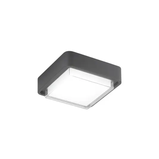 Plafoniera LED da esterni Diuk, grigio scuro, metallo, IP65 Prezzo Scontato