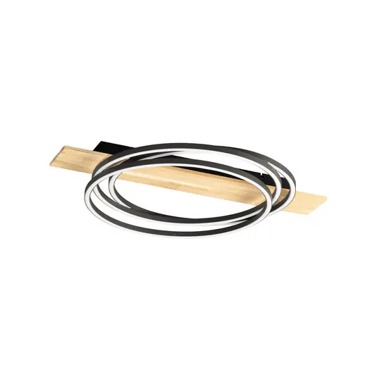 Affare Plafoniere LED Marit, lunghezza 76 cm, nero sabbia, metallo/legno