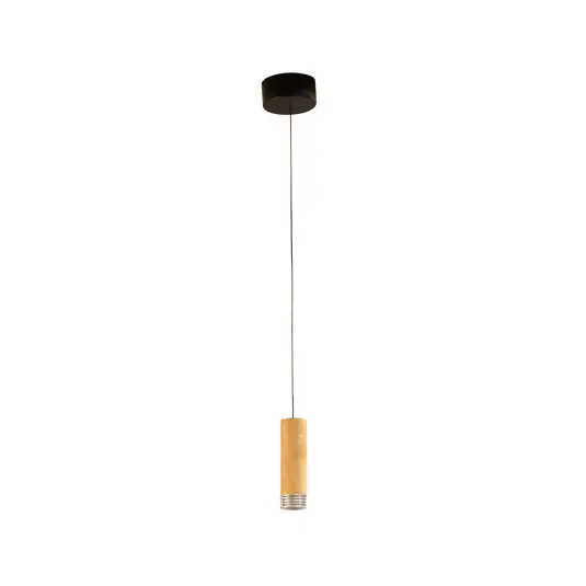 Lampada LED a sospensione Shine-Wood, Ø 13 cm rovere/nero legno/acrilico Non Perdere
