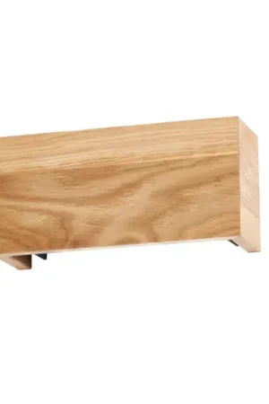 Applique a LED Shine-Wood, larghezza 21 cm, rovere/nero, legno Occasione Imperdibile