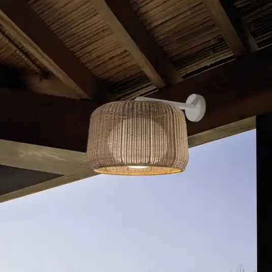 Consegna Rapida Bover Applique da esterni LED Fora A, bianco naturale/beige, Ø 50 cm