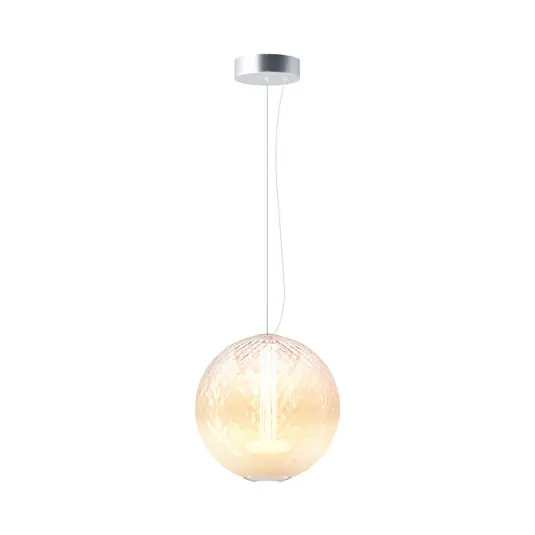 Maytoni Lampada a sospensione in vetro Bruma, cromo/bianco, altezza 31 cm Offerta Speciale