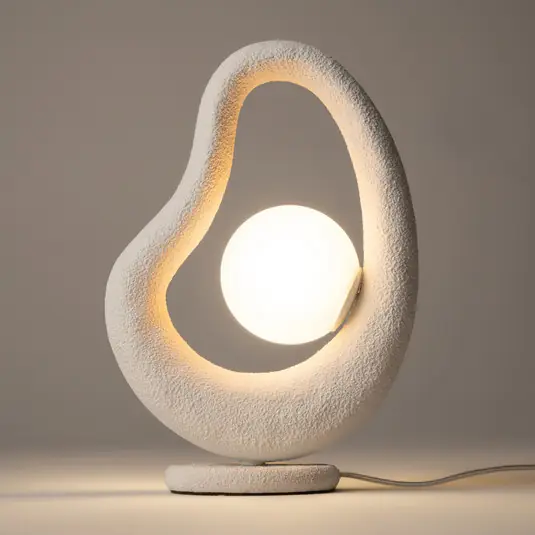 Maytoni Lampada da tavolo LED Opus, bianco, metallo/vetro, altezza 38 cm Compra Oggi Stesso
