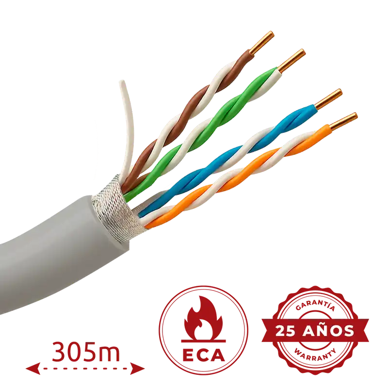 Cavo rete UFTP Cat6 1m Visiotech - FTP6-305-BC-ECA Offerta Del Giorno