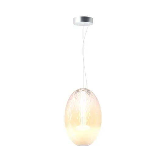 Maytoni Lampada a sospensione in vetro Bruma, cromo/bianco, altezza 40 cm Più Venduto