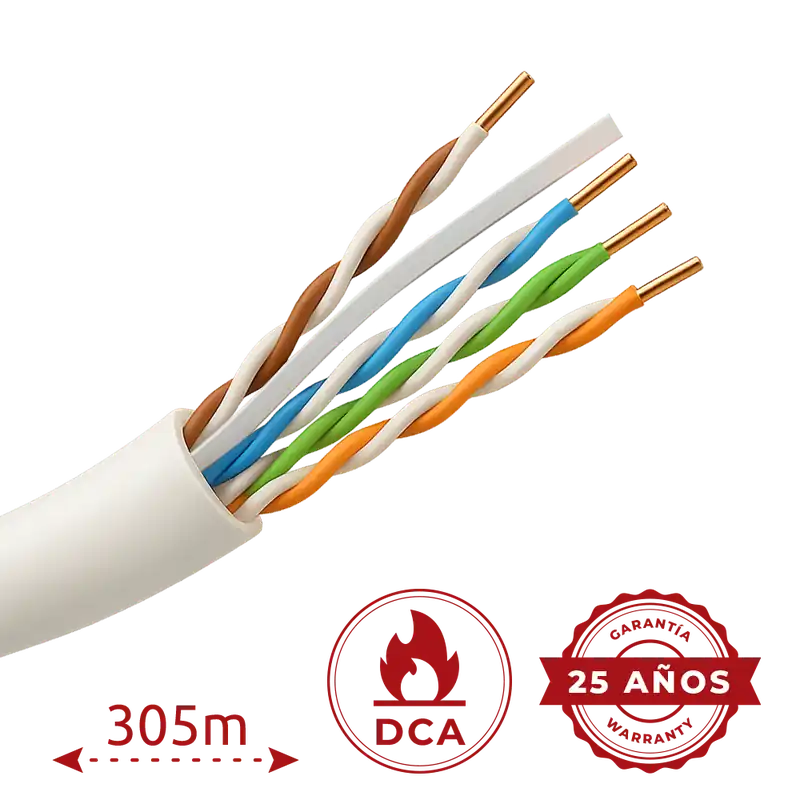 Cavo UTP Cat6 305m Visiotech - UTP6-305-H-DCA/B305 Professionale