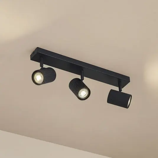 Miglior Prezzo Faretto da soffitto Lindby Kardis, grigio scuro, a 3 luci, metallo, GU10