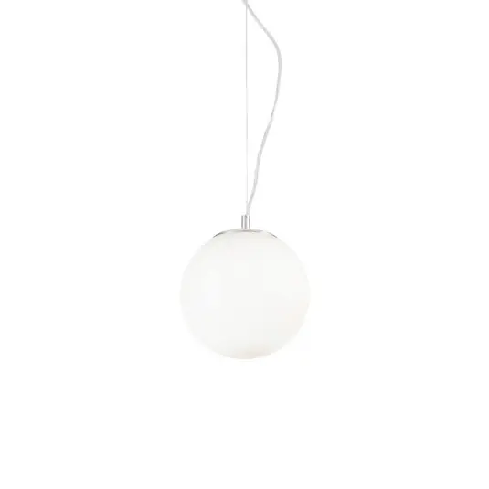 Popolare Ideal Lux Lampada a sospensione Mapa, Ø 20 cm, vetro opalino, sfera