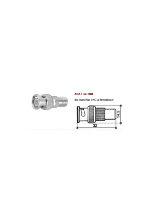 Adattatore bnc maschio - f femmina 88590 Solo Oggi
