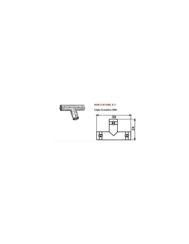 Prezzo Ridotto Connettore bnc a "t" tripla femmina 02077070