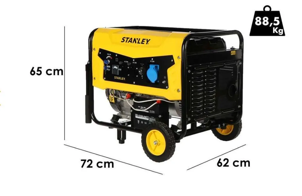 Generatore Monofase 6 kW 72x62x65 STANLEY SG 6500B-1 Più Venduto